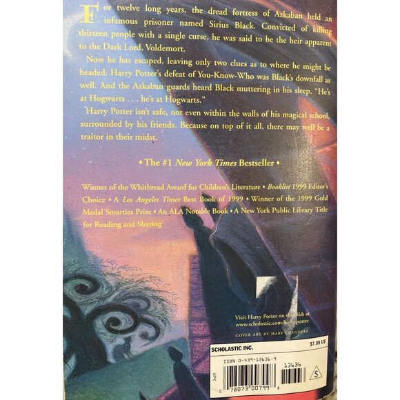 Harry Potter And The Prisoner Of Azkaban Paperback Book By J.K. Rowling Scholas - Picture 12 of 16